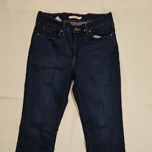 Levi Strauss Women's Classic Straight Dark Blue Jeans Sz 8 NWOT
